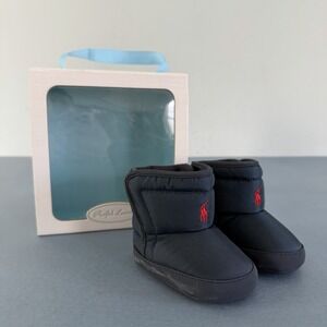 NWT Ralph Lauren Hamilten II EZ Navy Blue Baby Pre-Walker Boots (3-6 Months)
